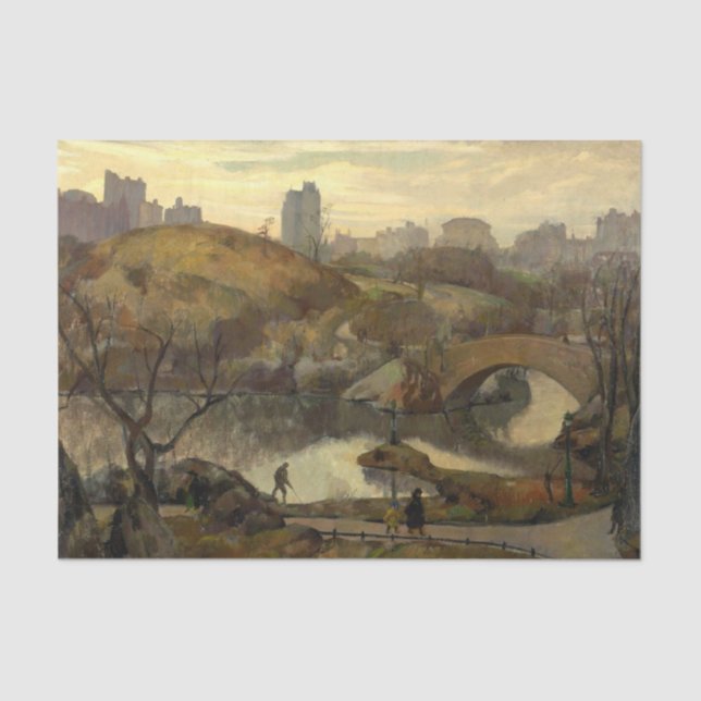 Szene im Central Park (New York City, NY, USA) Seidenpapier (Vorderseite)