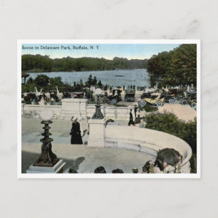Szene im Delaware Park, Buffalo NY 1915 Vintage Postkarte