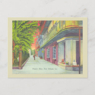 Szene in der Pirate's Alley in New Orleans im Vint Postkarte