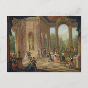 Szene in einem Maskenball Postkarte