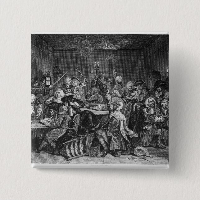 Szene in einem Spiel-Haus Button (Vorderseite)