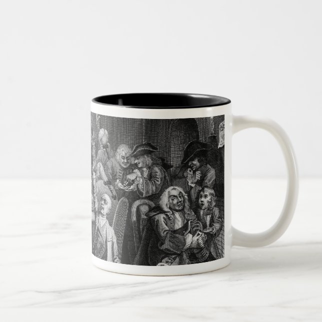 Szene in einem Spiel-Haus Zweifarbige Tasse (Rechts)