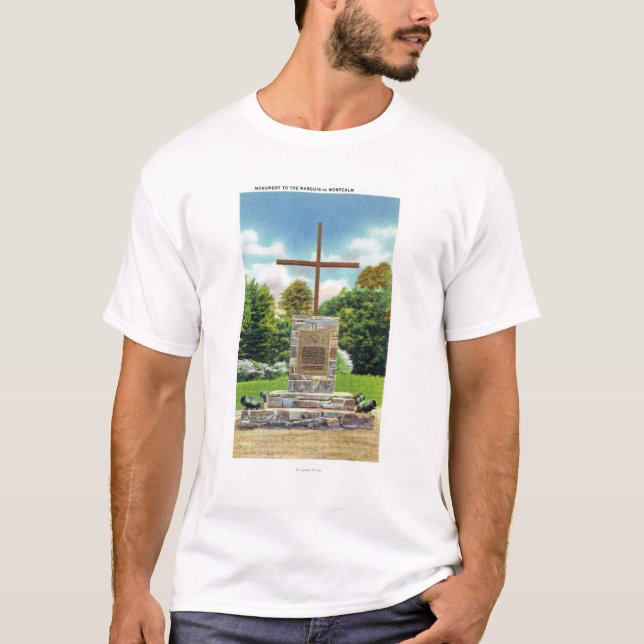 Szene Marquis de Montcalm Monument T-Shirt (Vorderseite)