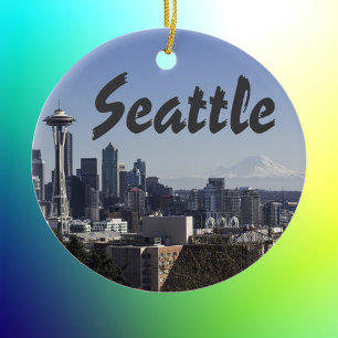 Szene Seattles Washington Keramik Ornament