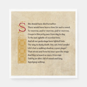 Szene V Shakespeare Macbeth Taten-V - Ton und Wut Serviette