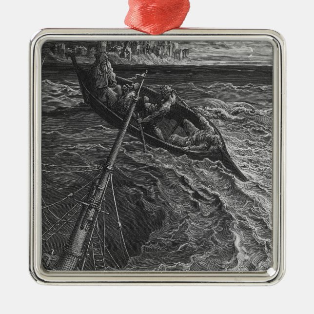 Szene 'vom Raureif des alten Mariner Silbernes Ornament (Vorne)