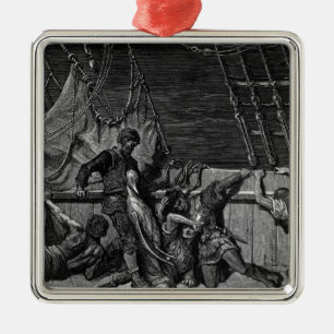 Szene 'vom Raureif des alten Mariner Silbernes Ornament