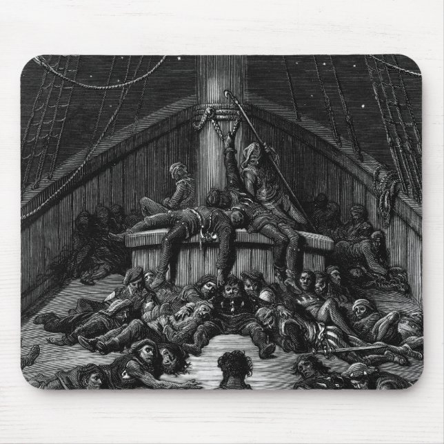 Szene "vom Raureif des alten Seemannes" 3 Mousepad (Vorne)