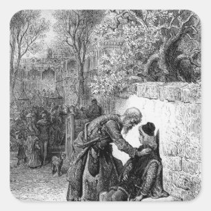 Szene "vom Raureif des alten Seemannes", Quadratischer Aufkleber