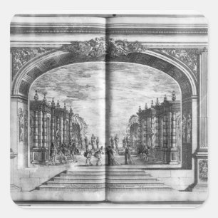 Szene 'von den Orakeln des Schäfers Quadratischer Aufkleber