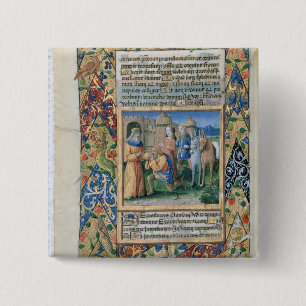 Szene von den 'Stunden von Louis d'Orleans Button