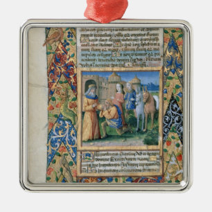 Szene von den 'Stunden von Louis d'Orleans Ornament Aus Metall