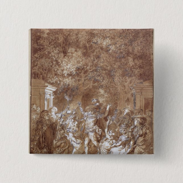 Szene 'von der Heirat von Figaro Button (Vorderseite)