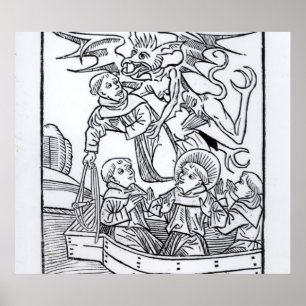 Szene 'von der Navigation von St. Brendan Poster