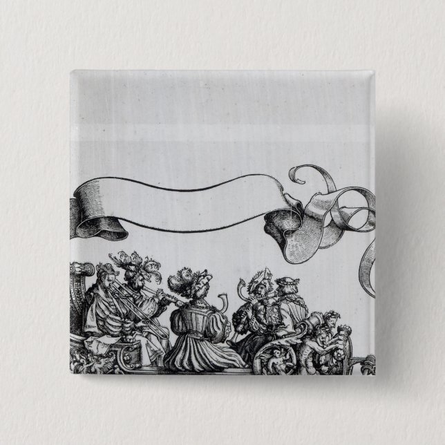 Szene von Maximilian Siegesprozession Button (Vorderseite)