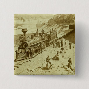 Szenen auf der Union Pacific Railroad Button