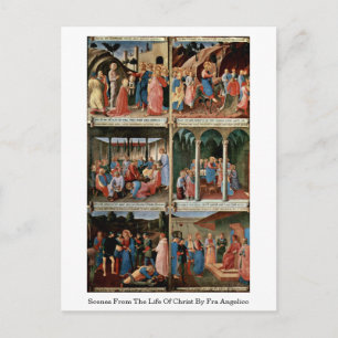 Szenen aus dem Leben Christi von Fra Angelico Postkarte