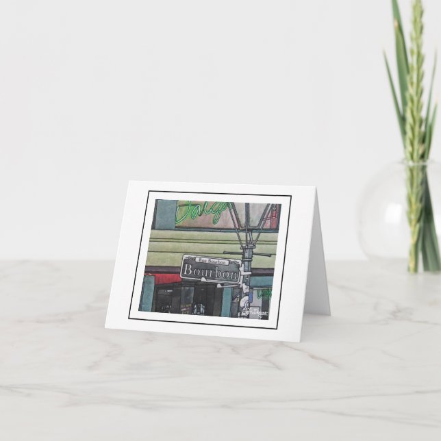 Szenen aus New Orleans Notecard Dankeskarte (Vorderseite)