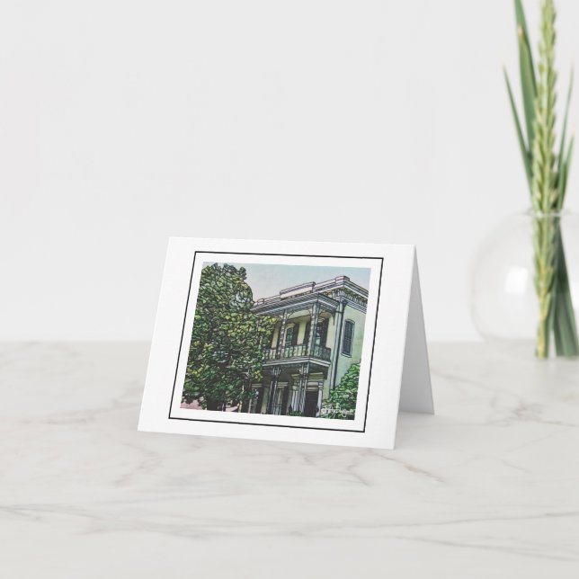 Szenen aus New Orleans Notecard Dankeskarte (Vorderseite)