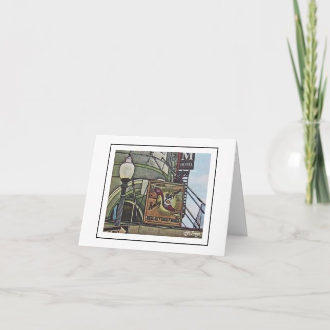 Szenen aus New Orleans Notecard Dankeskarte (Vorderseite)