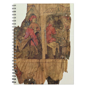 Szenen der Bankgeschäfte, Seite von einem Notizblock