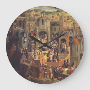 Szenen der Kreuzigung Christi Große Wanduhr