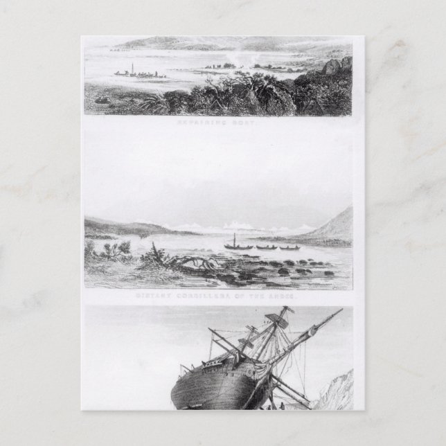 Szenen der Reparatur des "Beagle" Postkarte (Vorderseite)