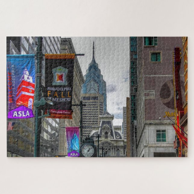 Szenen in Philadelphia Street. Jigsaw Puzzle (Horizontal)