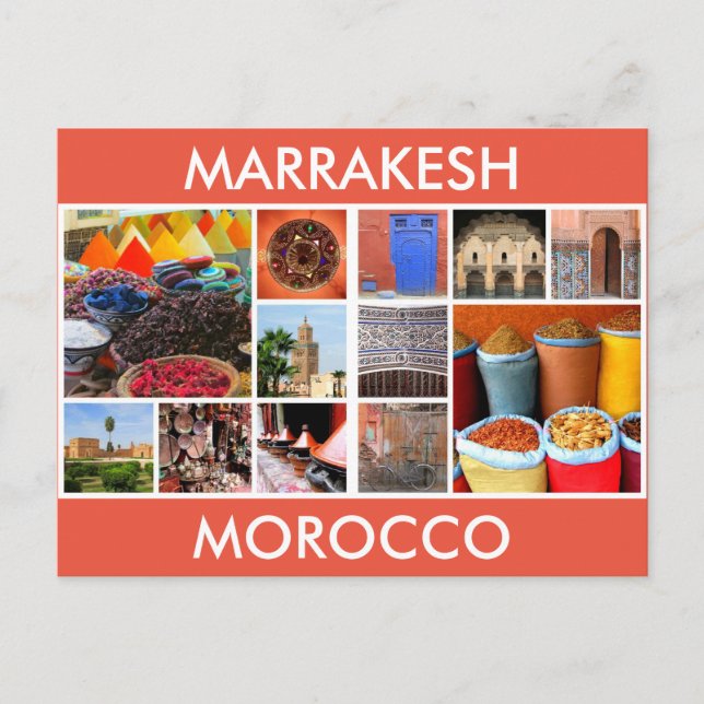 Szenen marrakesh morocco postkarte (Vorderseite)