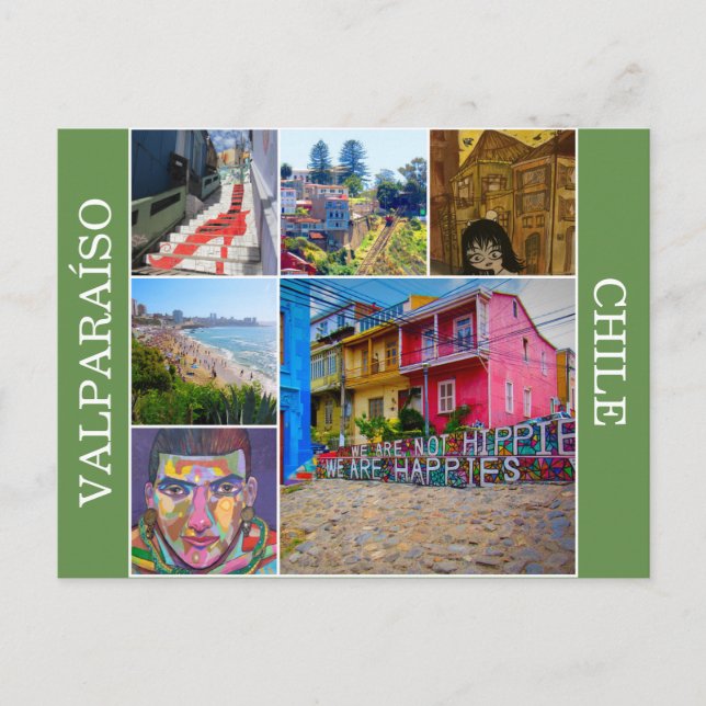 Szenen Valparaíso Postkarte (Vorderseite)