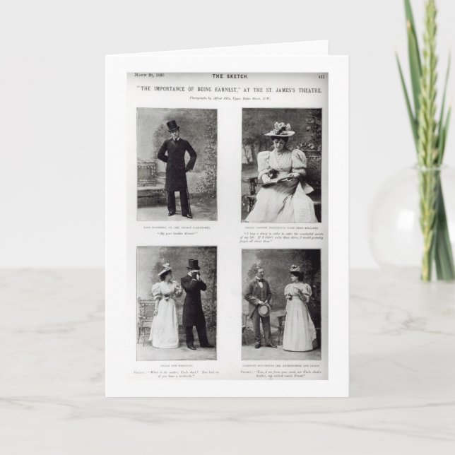 Szenen von der Bedeutung des Seins ernsthaft, Karte (Vorderseite)