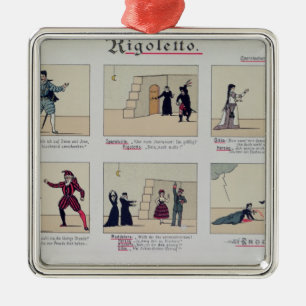 Szenen von der Oper 'Rigoletto Ornament Aus Metall