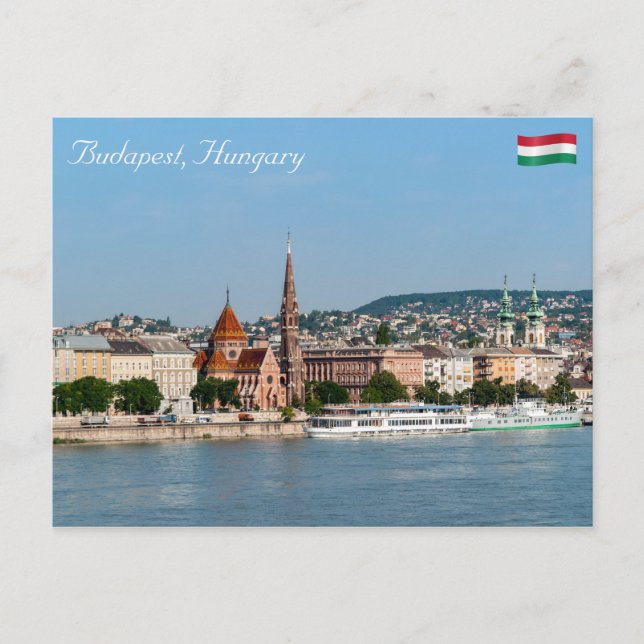 Szilagyi Dezso Kirche & St. Anne Kirche - Budapest Postkarte (Vorderseite)