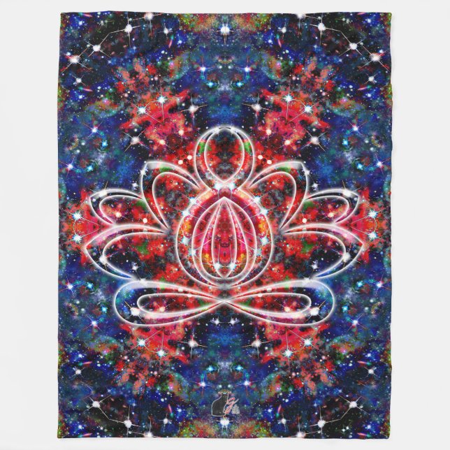 Szintillation Zen Lotus Fleecedecke (Vorderseite)