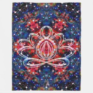 Szintillations-Zen-Lotus Fleecedecke