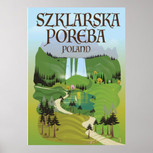 Szklarska Poreba Polen Reiseplakat Poster