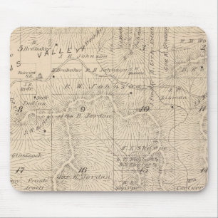 T15S R26E Tulare Landkreis Karte Mousepad