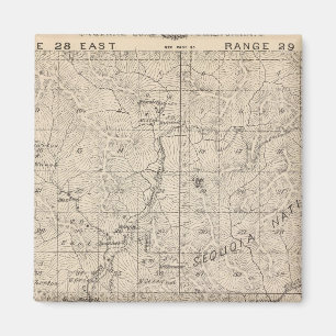 T1617S R2829E Tulare Landkreis Abschnitt Karte Magnet