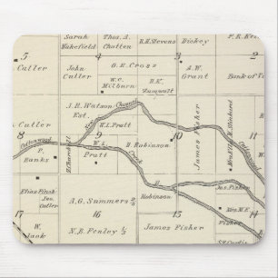 T17S R25E Tulare Landkreis Karte Mousepad