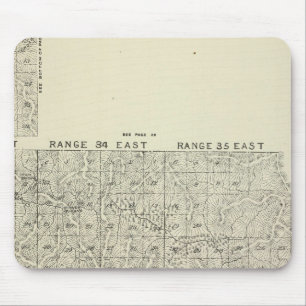 T1820S R3236E Tulare Landkreis Karte Mousepad