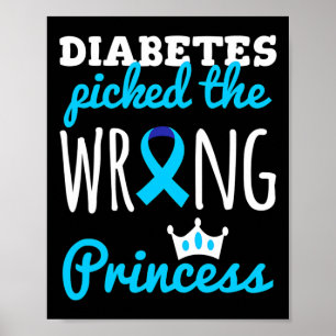 T1D Awarcess Girls Diabetische Diabetes Awa Poster