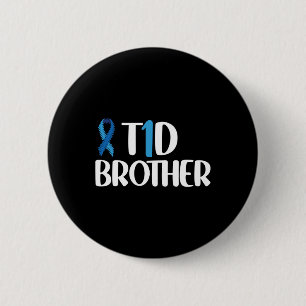 T1d Bruder Typ 1 Diabetes Bewusstsein Bruder Kinde Button