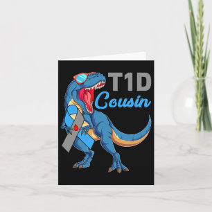 T1d Cousin Typ 1 Diabetes Awareness Month Dinosau Karte