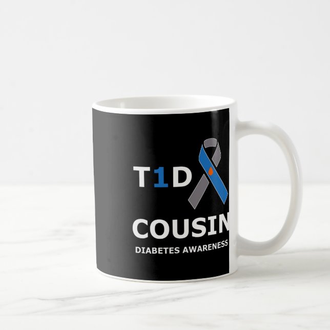 T1d Cousin Typ 1 Diabetes Kaffeetasse (Rechts)