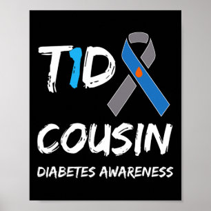T1d Cousin Typ 1 Diabetes-Sensibilisierungskette Poster