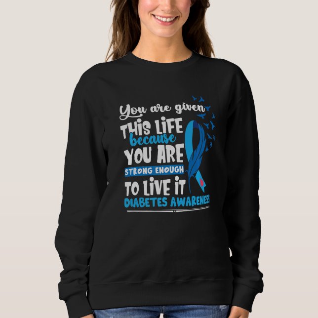 T1D Diabetes Awareness Premium Sweatshirt (Vorderseite)