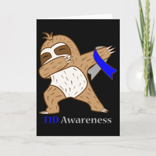 T1d Diabetes Awareness-Schleife Dabbing Faultier K Karte