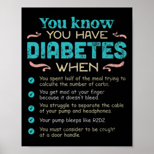 T1d Diabetes Checkliste Poster