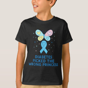 T1d Diabetes Kriegerin Schmetterling Prinzessin Di T-Shirt