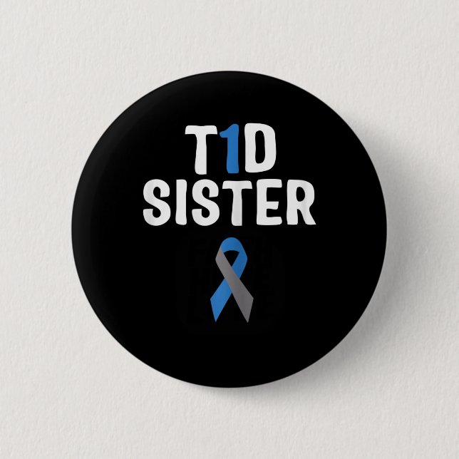 T1d Diabetes mellitus Typ 1 Insulin Pancer Button (Vorderseite)
